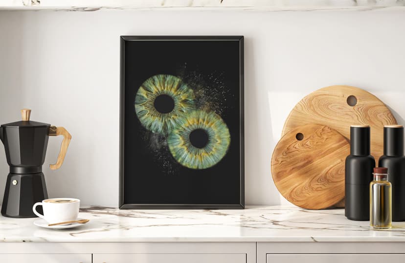 Artystyczne Zdjęcie Tęczówek Oczu dla Dwojga – Format A4 | Warszawa