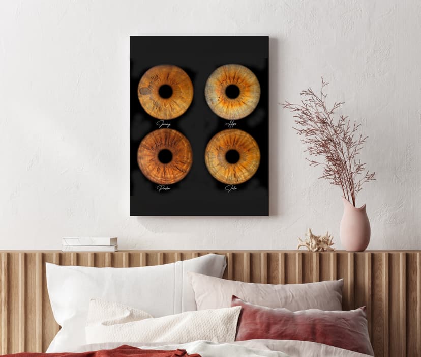 Artystyczne Zdjęcie Tęczówek Oczu dla Rodziny Premium – Format 60x60 cm | Poznań