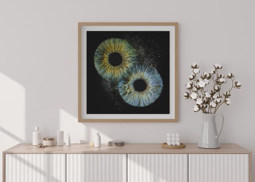 Artystyczne Zdjęcie Tęczówek Oczu dla Dwojga – Format A2 | Łódź
