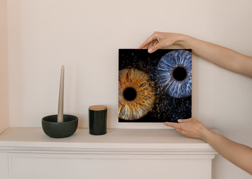 Artystyczne Zdjęcie Tęczówek Oczu dla Dwojga Premium – Format 20x20 cm | Poznań