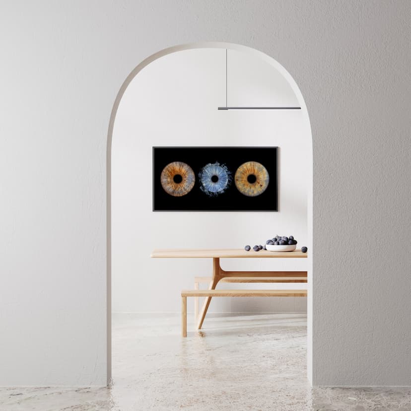 Artystyczne Zdjęcie Tęczówek Oczu (3 Osoby) Premium – Format 90x30 cm | Poznań