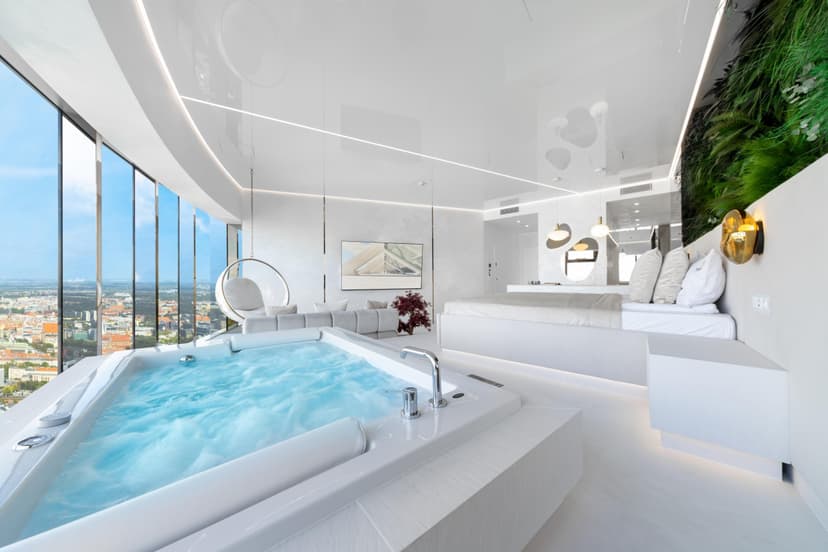 Luksusowy Pobyt w Apartamencie z Jacuzzi (1 Noc, 1-2 Osoby) | Apartamenty Sky Tower | Wrocław